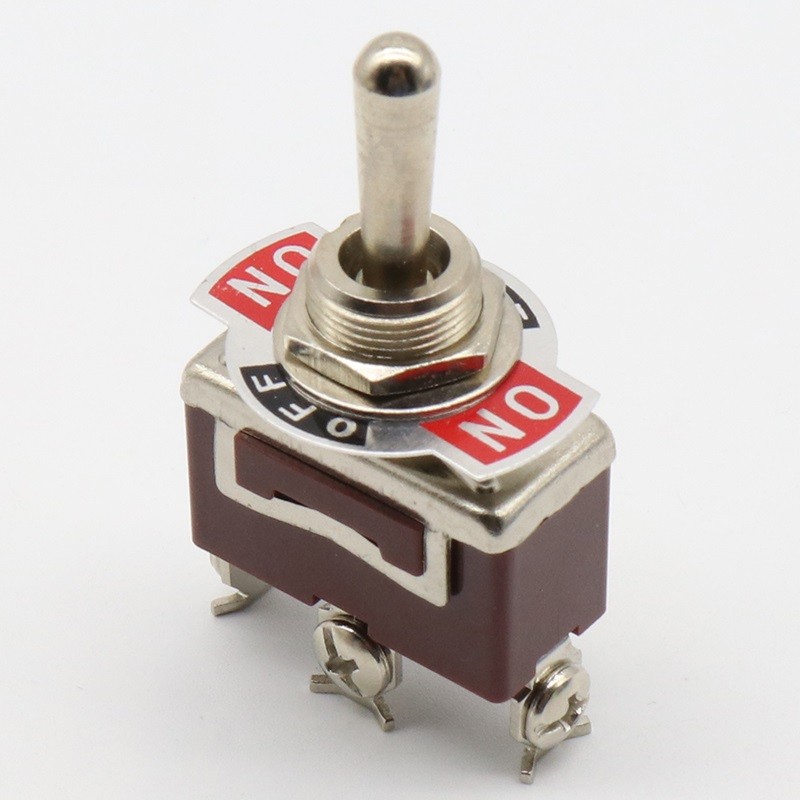 3-Pin Position ON-OFF-ON Spring Return Momentary Metal Toggle Switch 15A 250V AC
