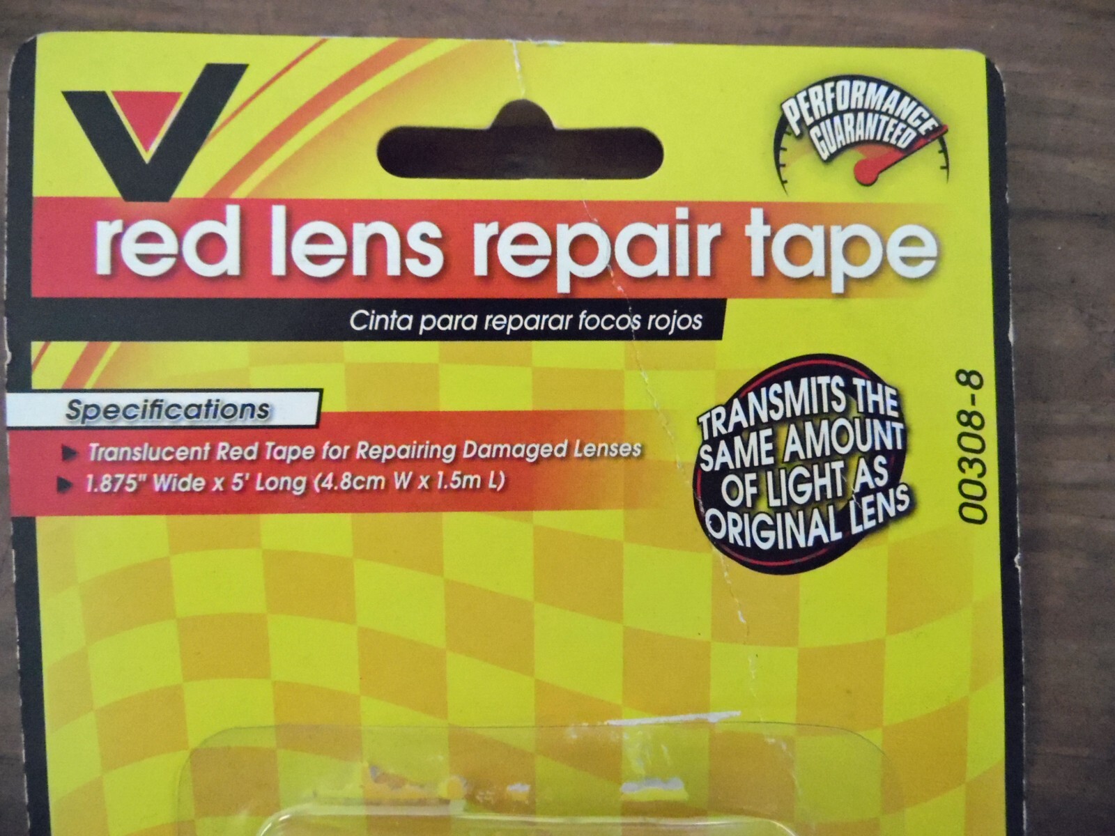 VICTOR 00308-8 Red Lens Repair Tape – 1-7/8″ Wide x 5 Feet Long Free US Shipping