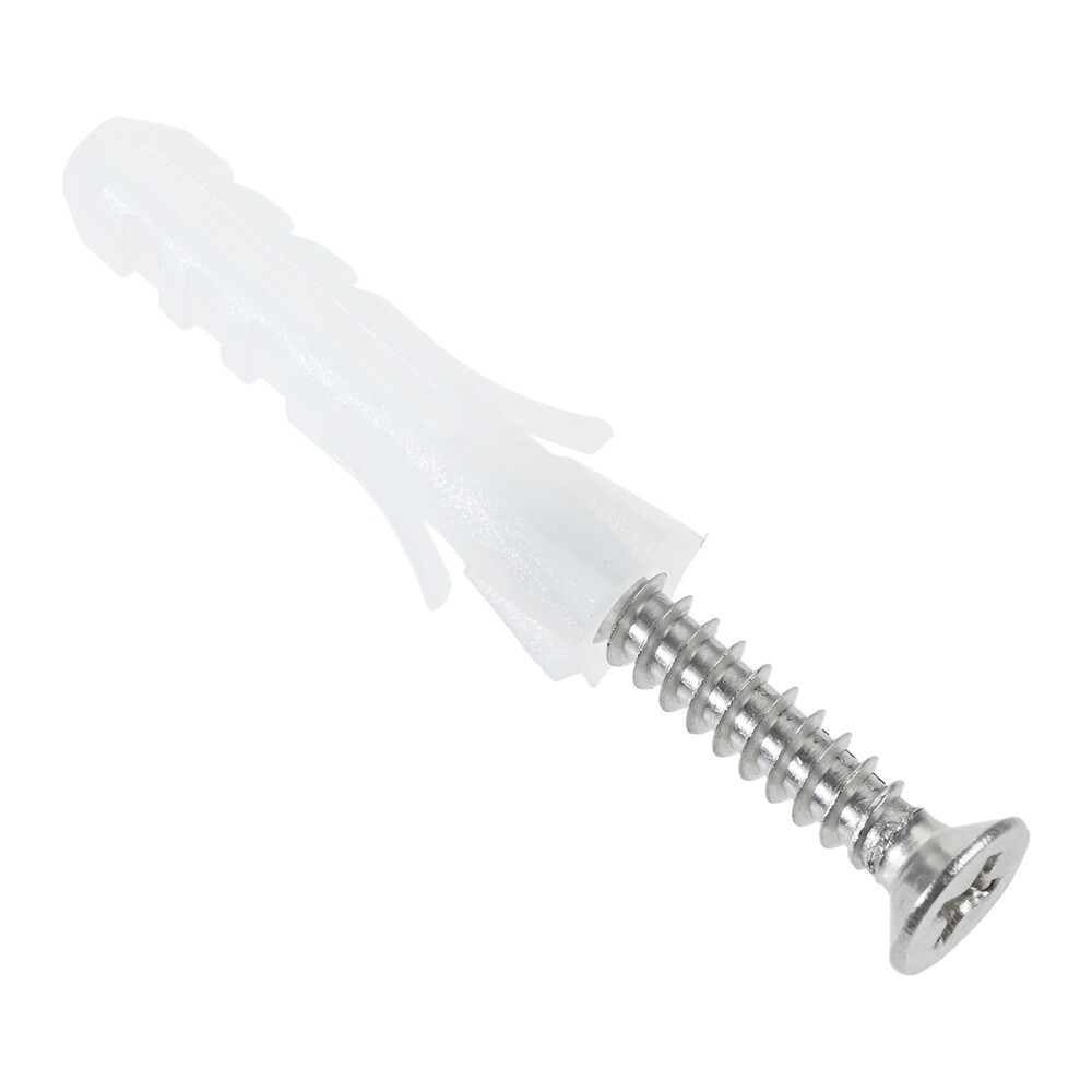 4/8pcs Flat head Self-tapping Screws w Expansion Tube for Hanging Picture Frames