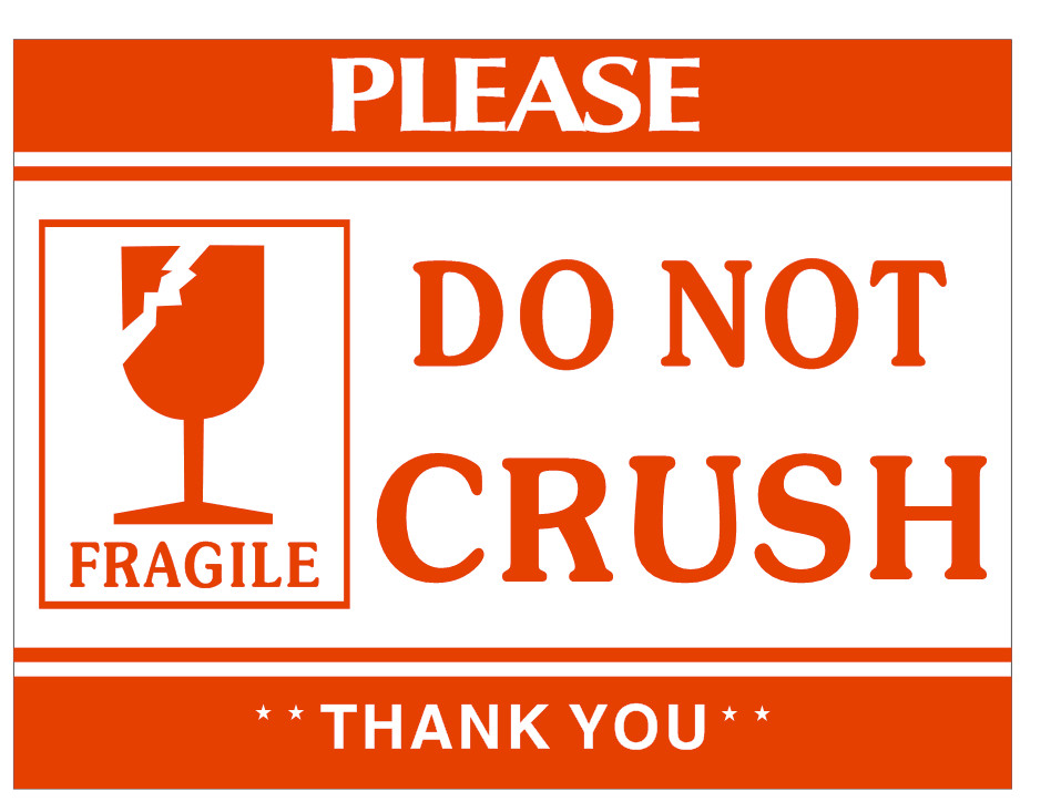 500 Labels 2×3 Fragile DO NOT CRUSH Shipping Mailing Handle with Care Stickers