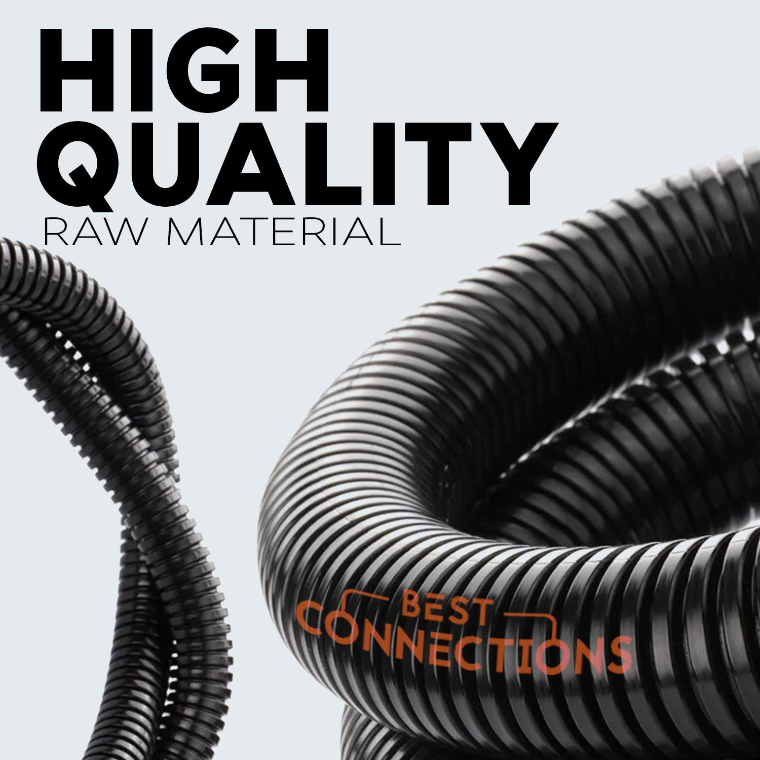 1.5 Inch Black Split Wire Loom 10 FT Cut Piece Polyethylene Hose Cover