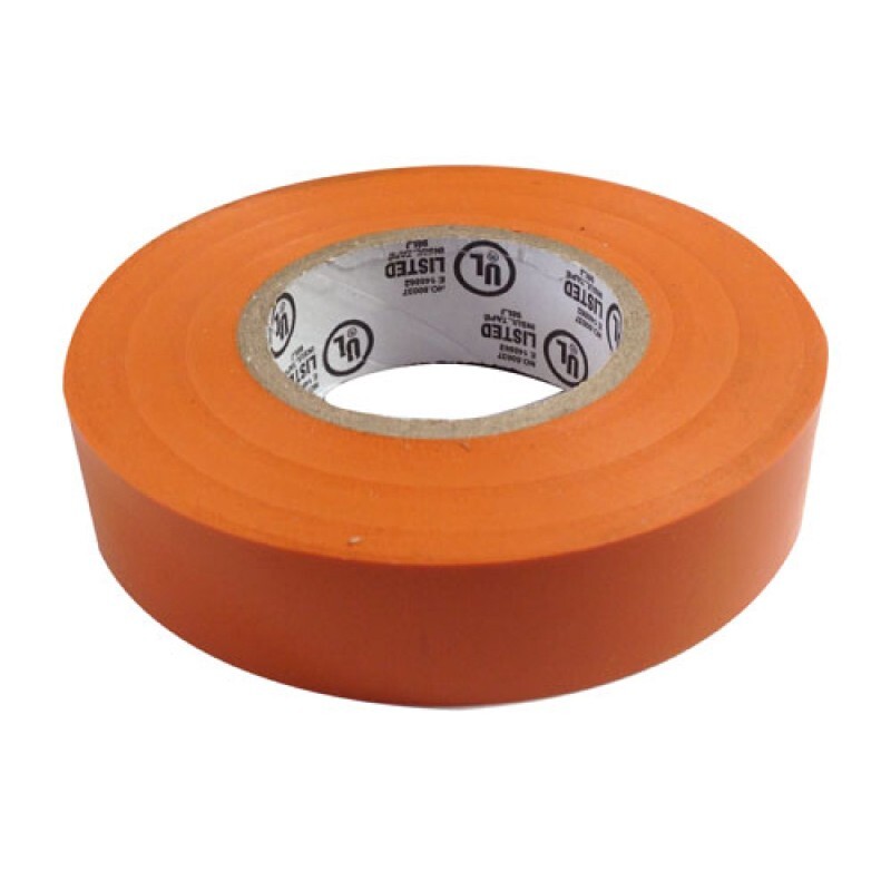 PVC Electrical Tape – Orange – 3/4″ x 60′ – (10 Pack) UL Listed