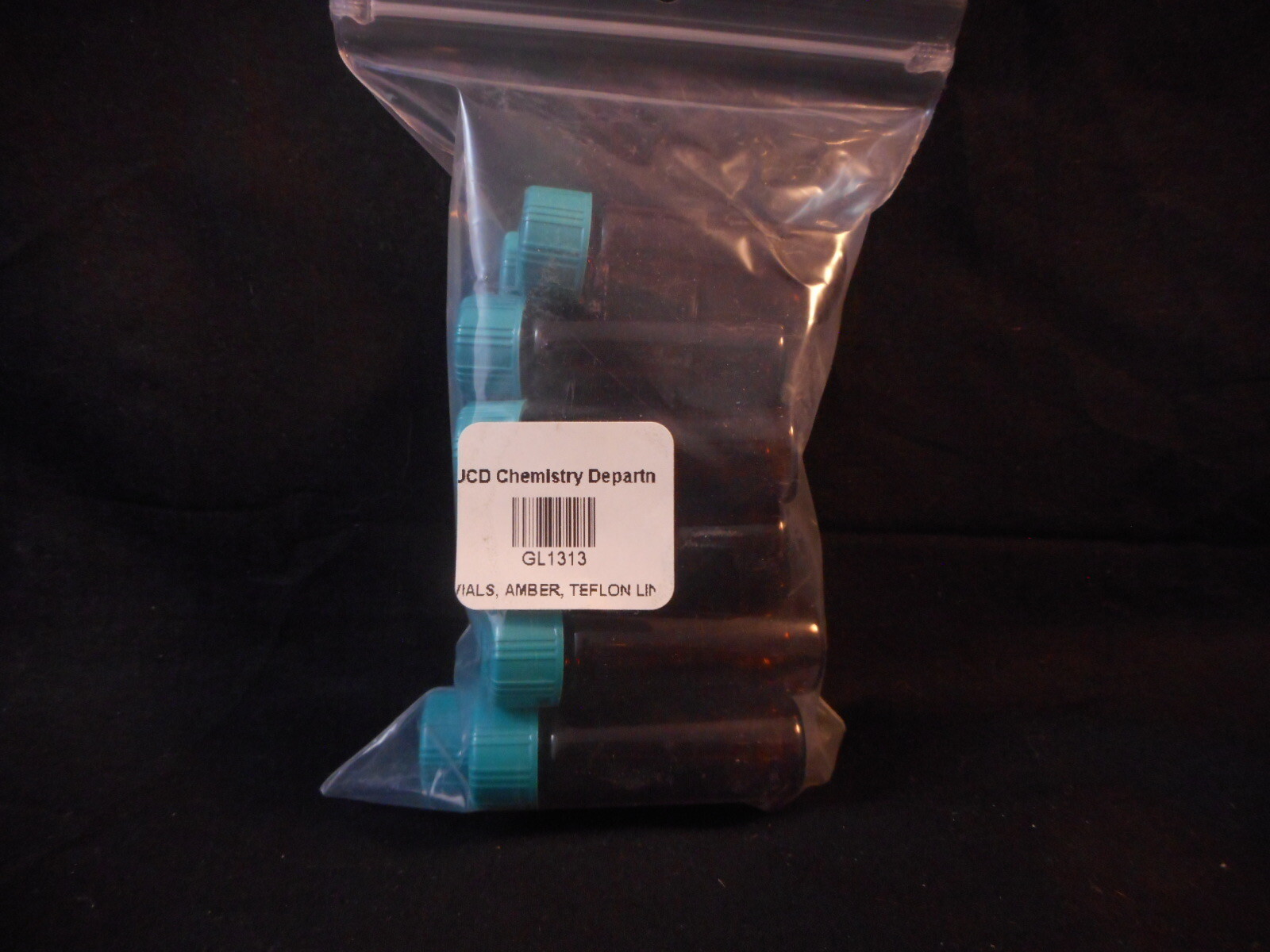 QORPARK Glass 4mL 1 dram Amber Media Storage Vials W/ Cap 13-425 18/Pack