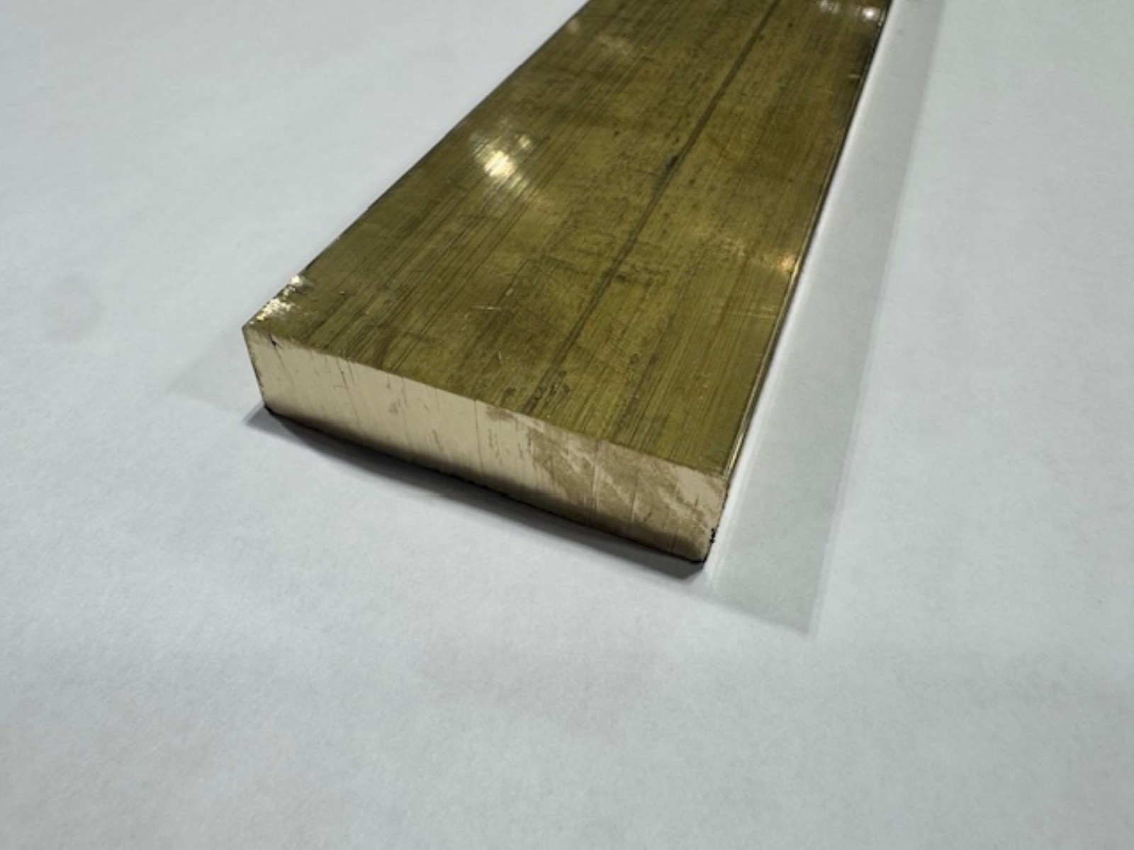 1/2″ x 2″ C360 Brass Flat Bar x 4″ Long, Half Hard, Free Cutting, Mill Stock