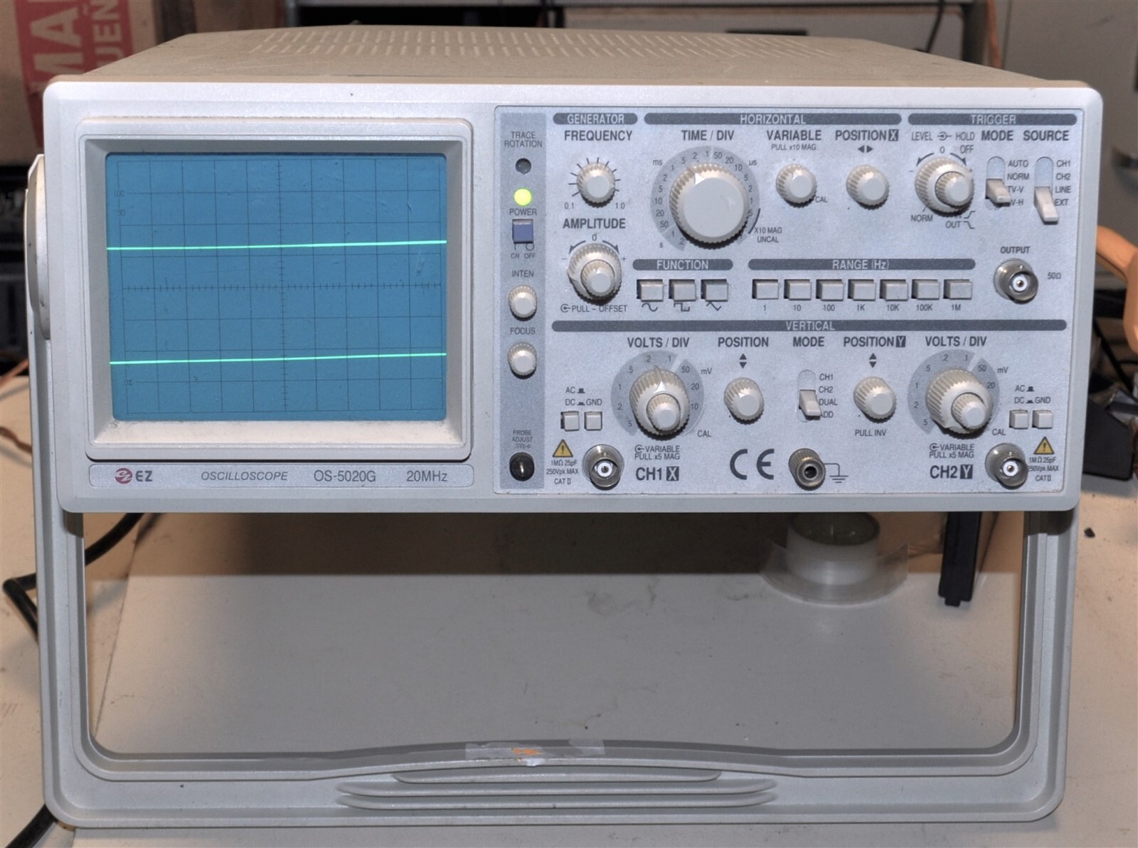 EZ DIGITAL CO. MODEL OS-5020G OSCILLOSCOPE 20 MHz GOOD INDUSTRIAL SURPLUS