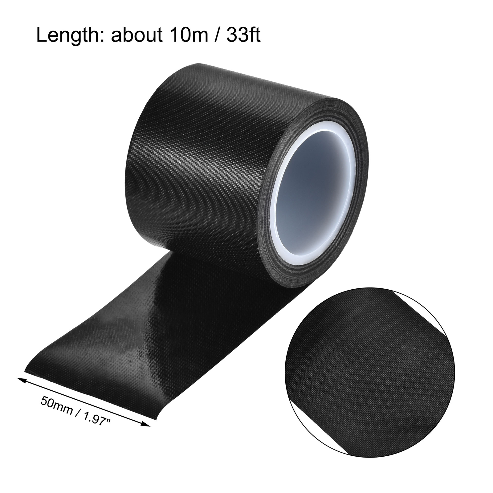 Heat Resistant Tape High Temperature Adhesive Tape 50mm Width 10m Length Black