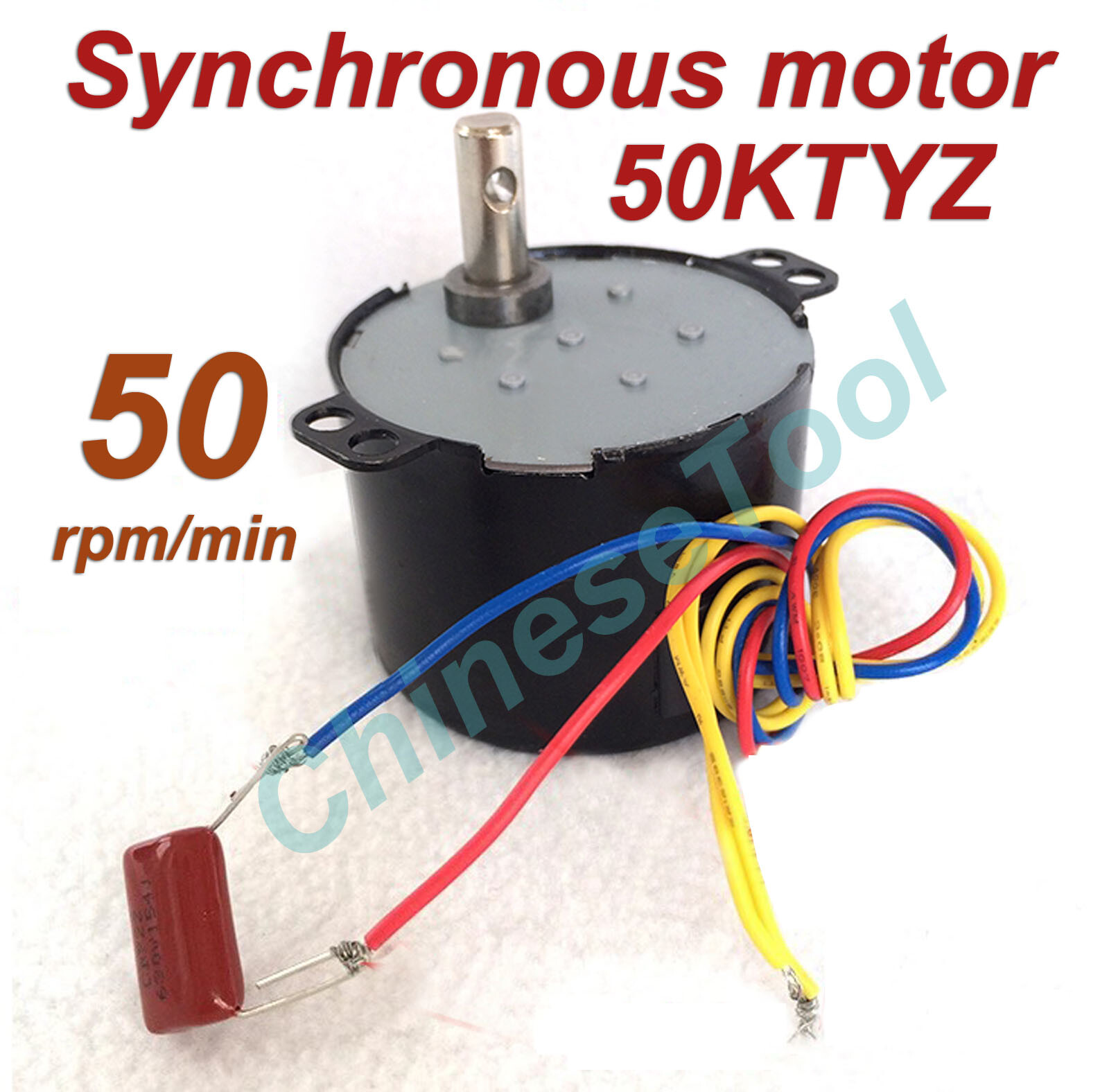 US stock Synchronous Motor 50KTYZ AC110V 120V 50/60Hz 50r/m CW/CCW 6W 1.4kgf.cm