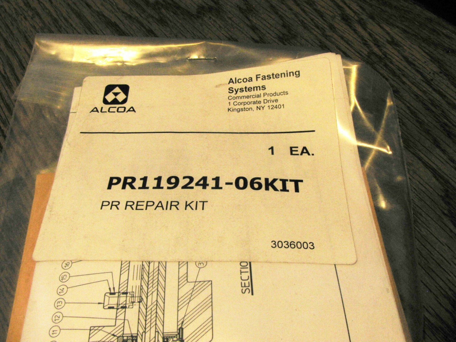 Alcoa PR119241-06Kit PR Repair Kit for Anvil Cylinder Assembly Model 450 A.C.F.D