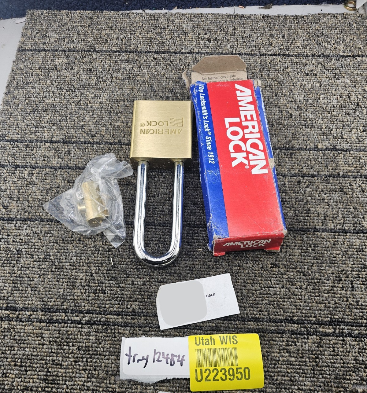 American Lock A3702WO Solid Brass Padlock 2-inch Body x 3-inch Hardened Shackle
