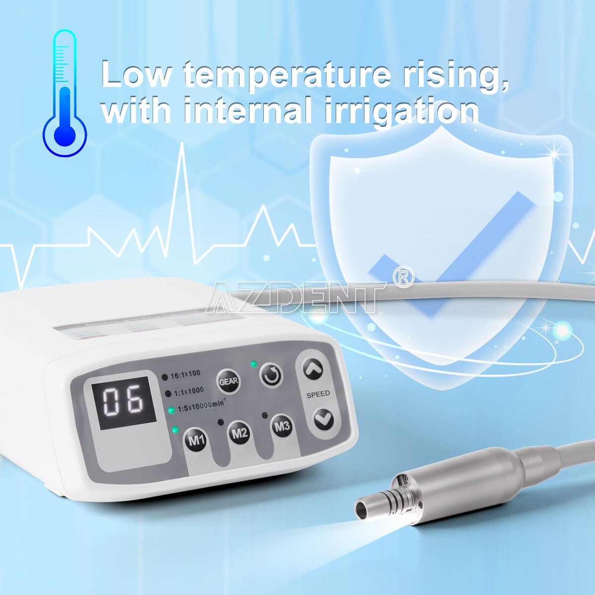 Dental Brushless LED Electric Micro Motor Internal Spray E-type 1:1/1:5/16:1 USA