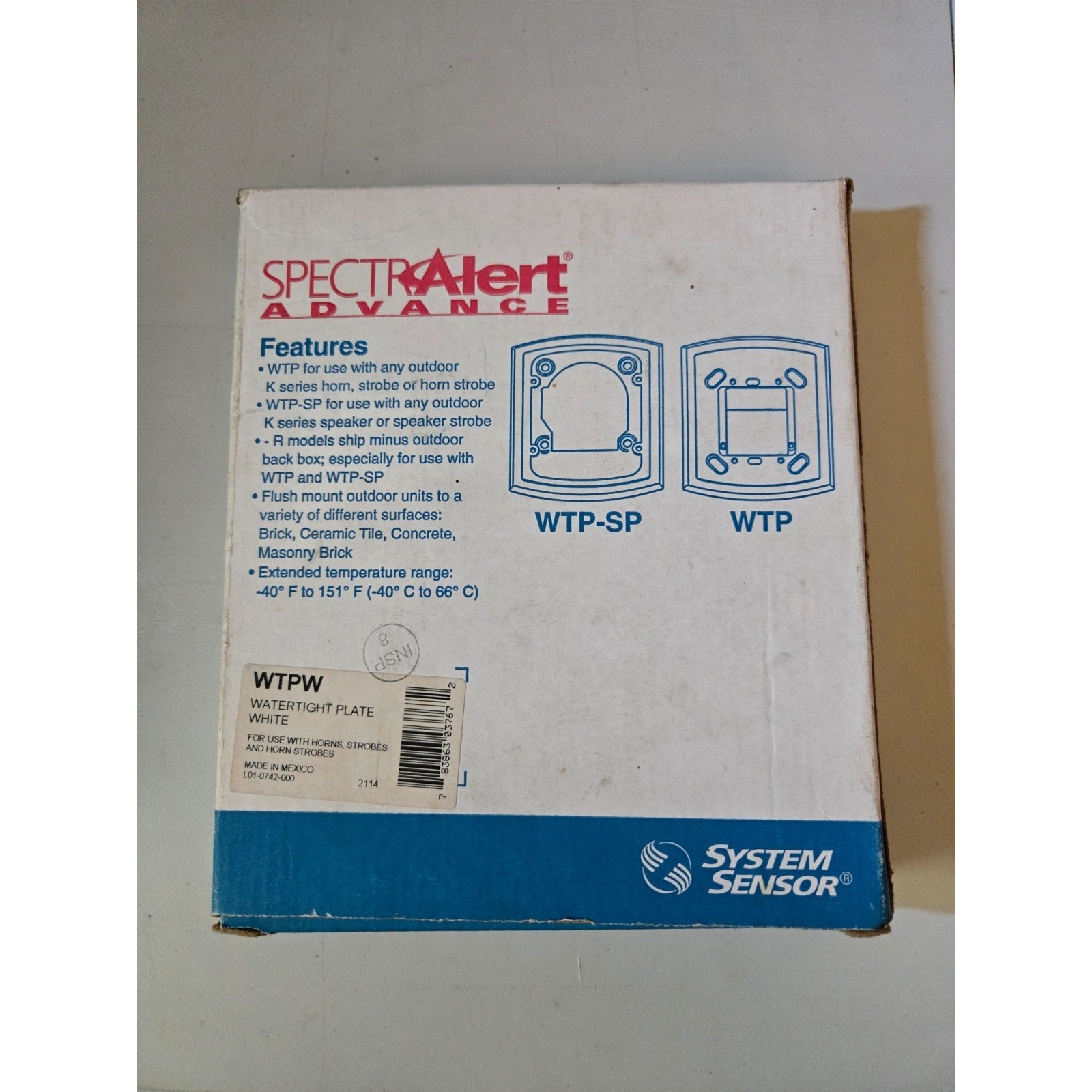 System Sensor SPRL Red Wall Speaker Fire Alarm System New Design