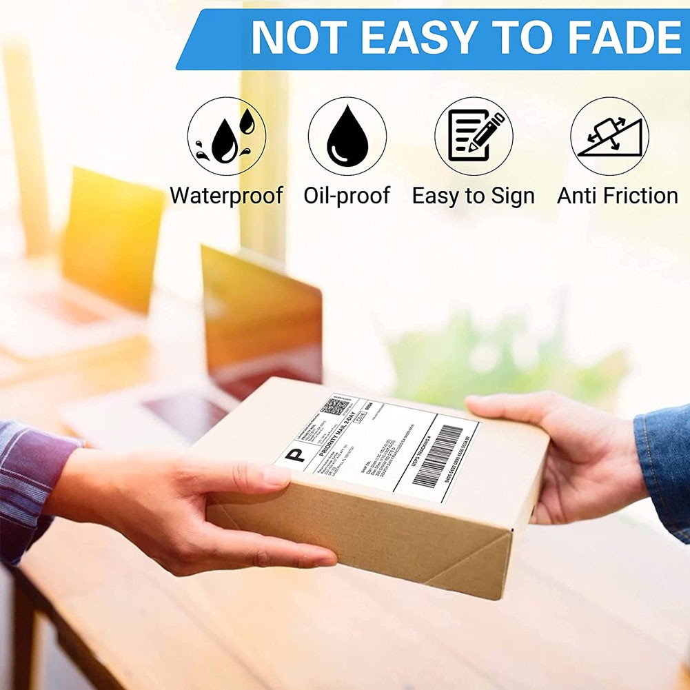 2-200 Rolls 4×6 Direct Thermal Shipping Labels 250/Roll Zebra Eltron 2844 ZP450
