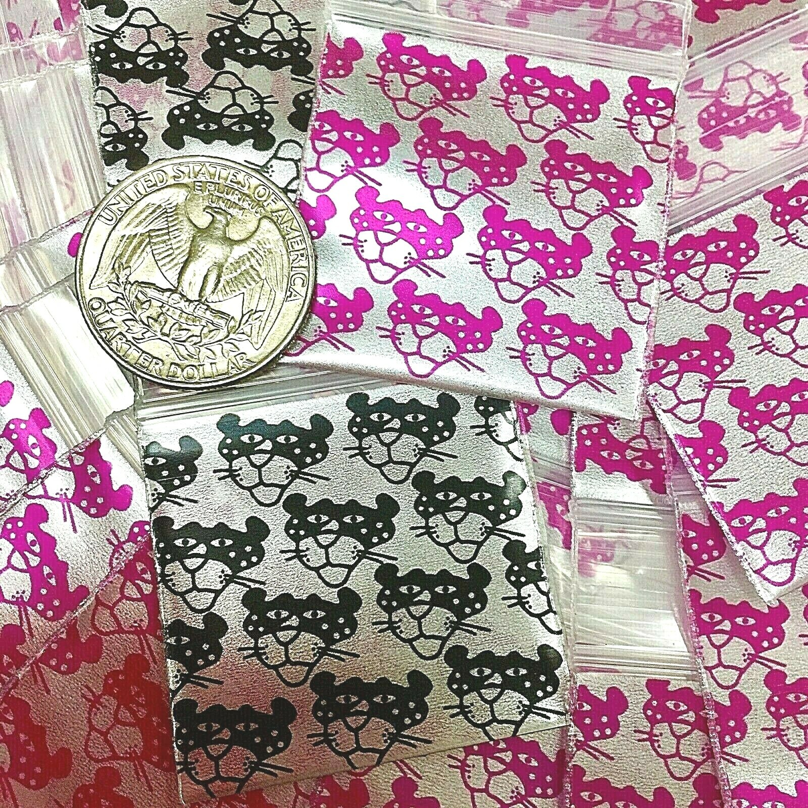 BaggiesSince1987 – 1515 ZIP SEAL DESIGN BAGS METALLIC GIRLY DESIGN, 👀Details🔽