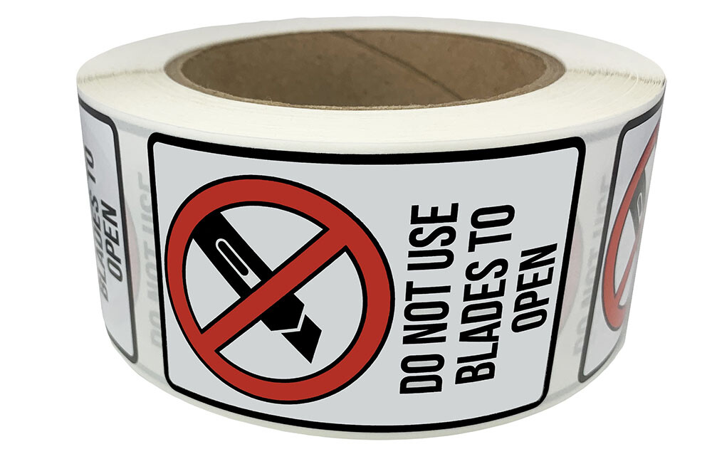 Do Not Use Blades To Open Labels | 2 x 3″ Inch | 500 on a Roll