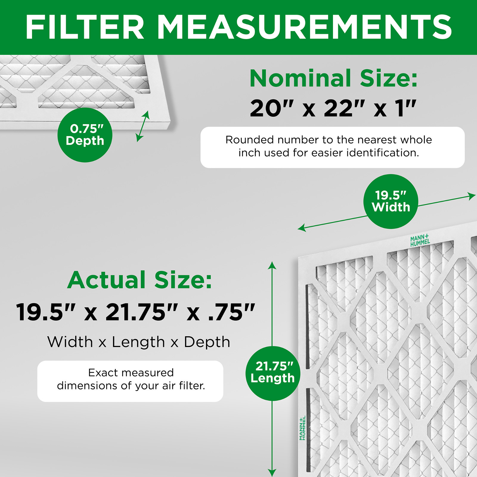 20x22x1 MERV 11 Pleated AC Furnace Air Filters. 6 Pack. USA Made.