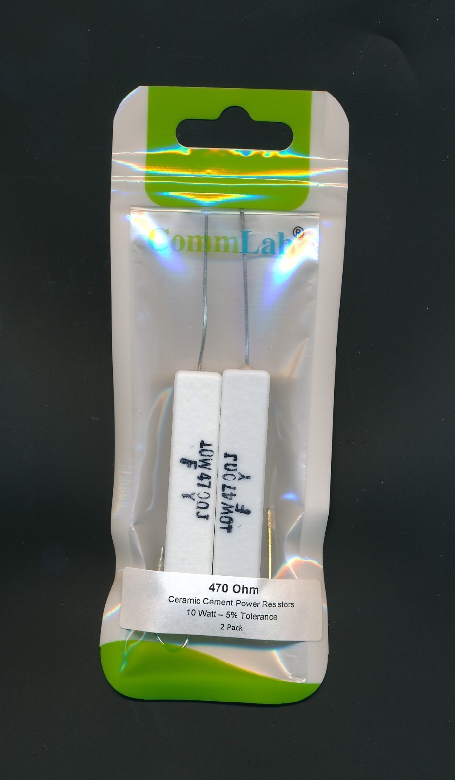 1 or 2 Pack 10 Watt 10W Cement Power Resistors Resistors 0.47-100K ohm PREMIUM!