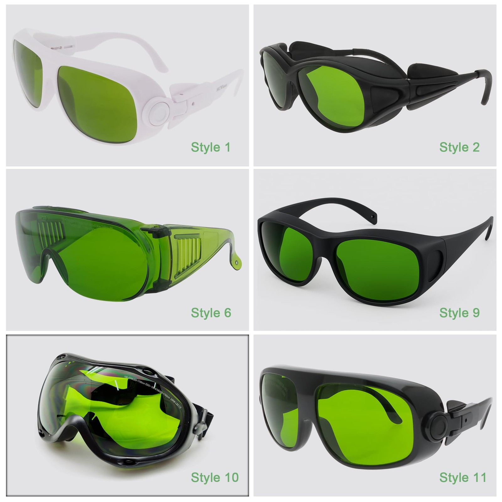 MCWlaser 1064nm Laser Safety Goggles 190-470nm & 800-1700nm Protective Glasse…