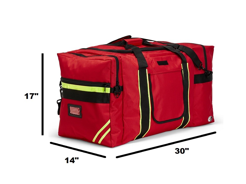 LINE2design Firefighter Jumbo Turnout Gear Bag with Padded Shoulder Strap – Red