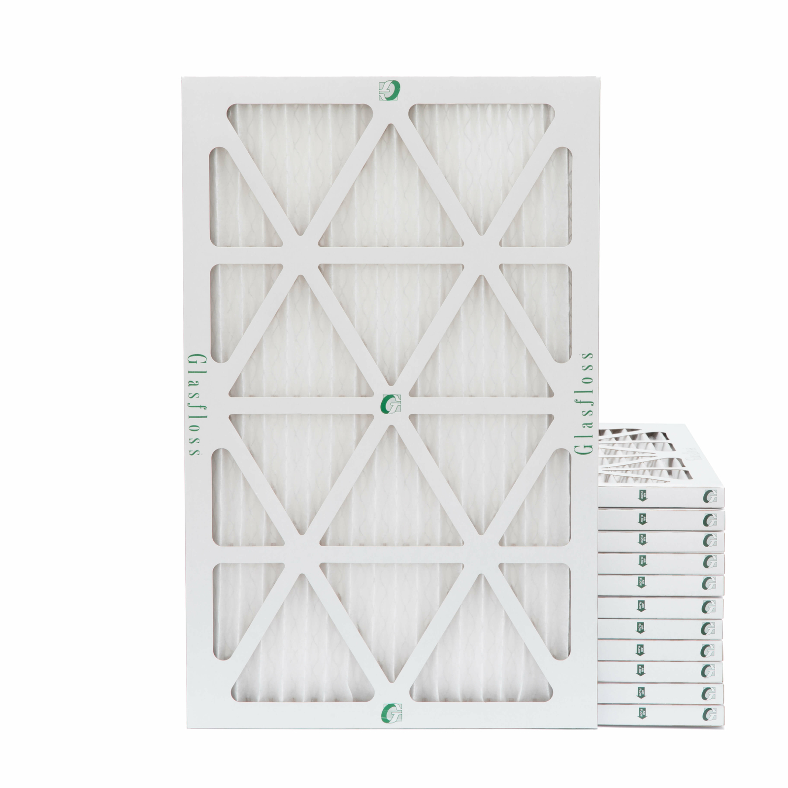 Glasfloss ZL 14x30x1 MERV 10 (FPR 7) Pleated HVAC Air Filters. Case of 12