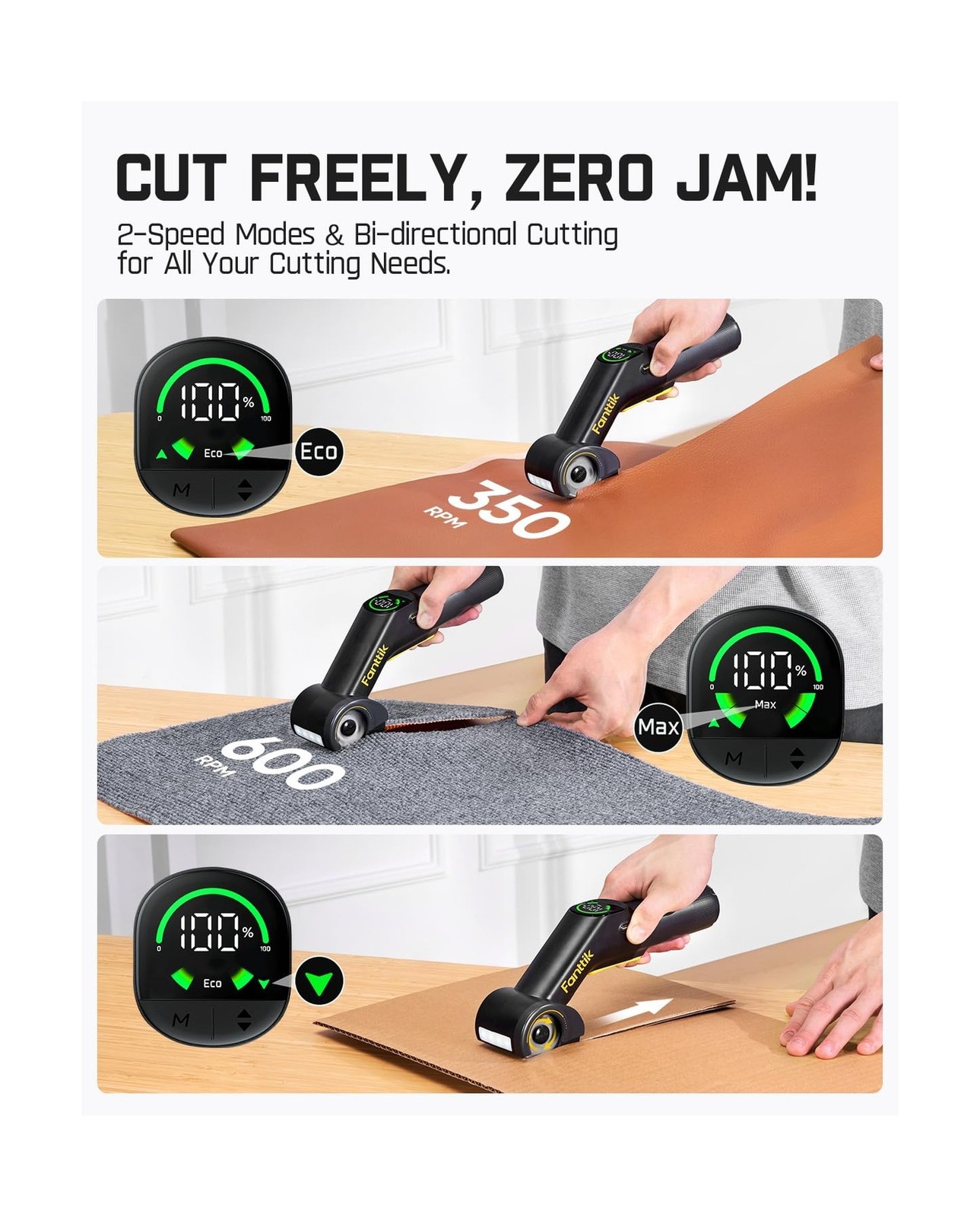 Fanttik C10 Pro BowGuide Electric Cardboard Cutter, Cordless Scissors with LE…