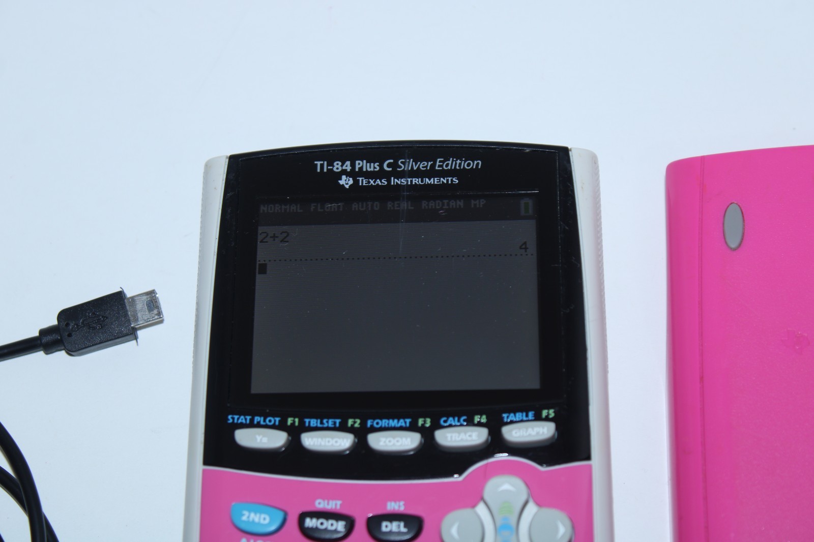 Texas Instruments Pink TI-84 Plus C Silver Edition Graphing Calculator