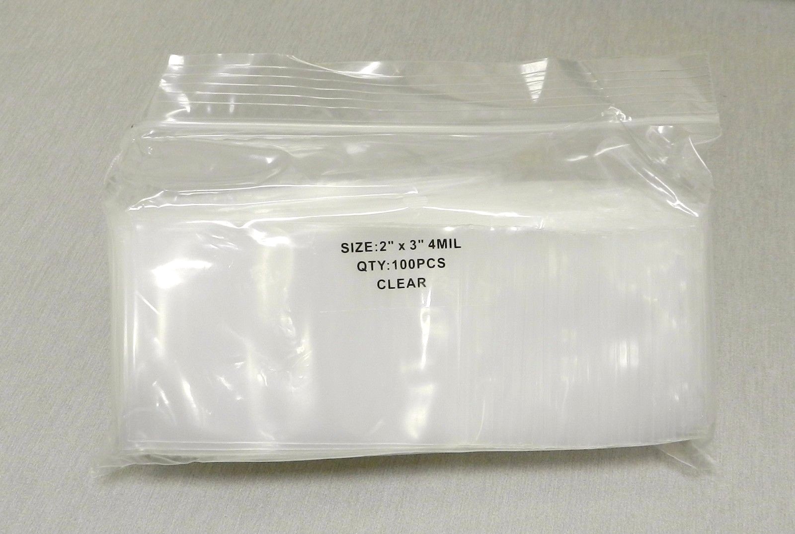 4mil Zip Seal Bags 2×3 Reclosable Heavy Duty 2″x3″ Thick 100 Baggies Small