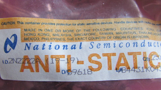 2N2222A National Semiconductor TO-18 Transistor HI-QUALITY Gold Leads 5 Pieces