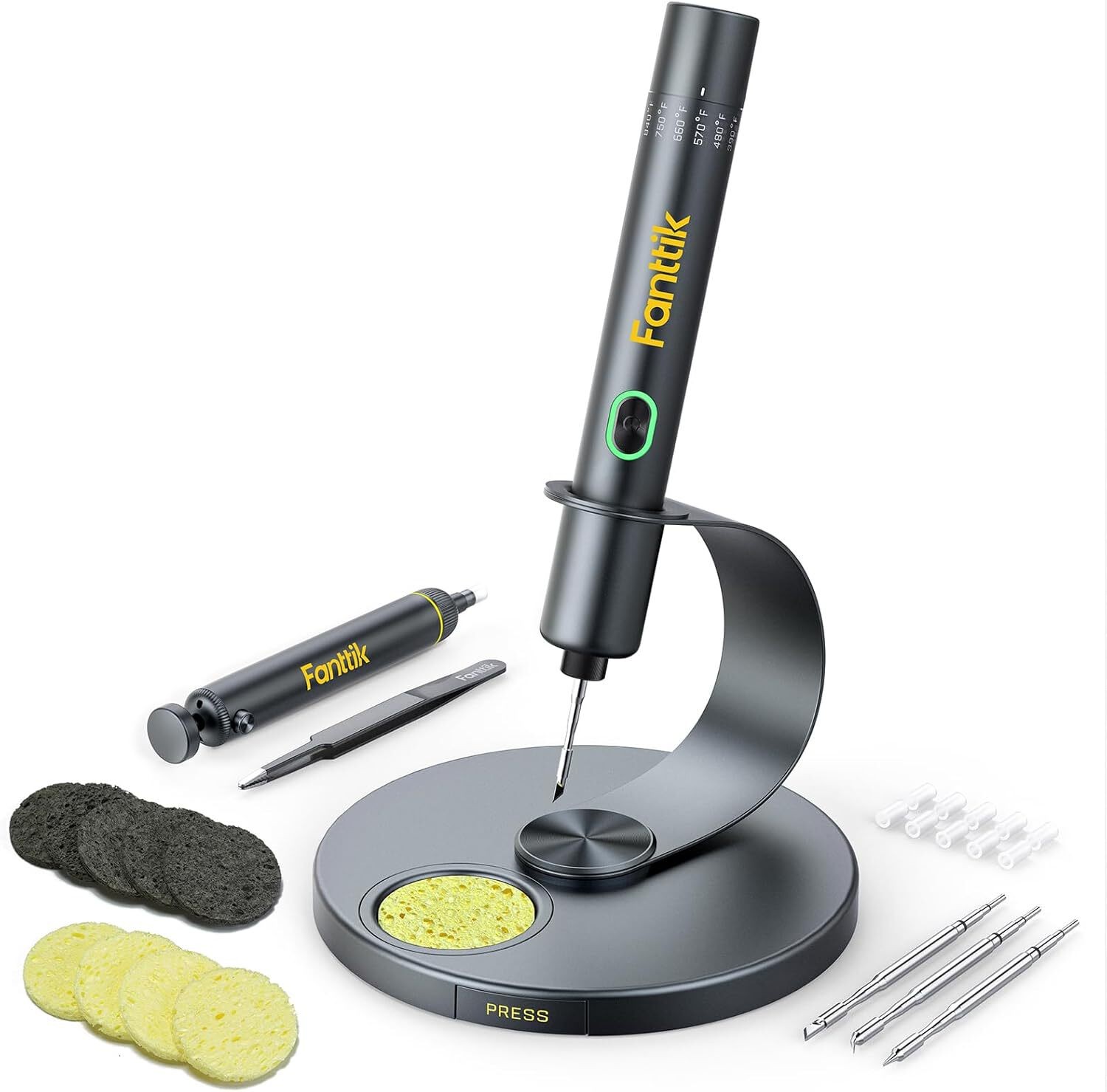 Fanttik T1 Max Cordless Soldering Iron Kit – 7 Second Fast Heating, C210 Tips, U