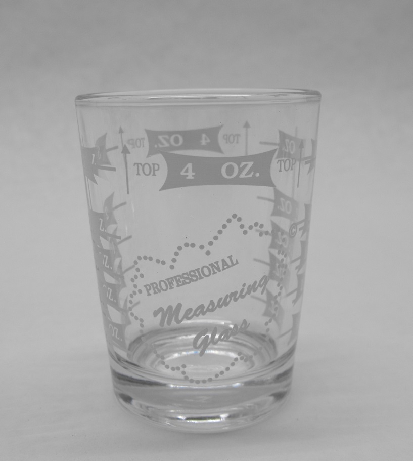 4 oz. Bar & Kitchen PROFESSIONAL MEASURING GLASS Tempered Jigger Shot Multi Tool