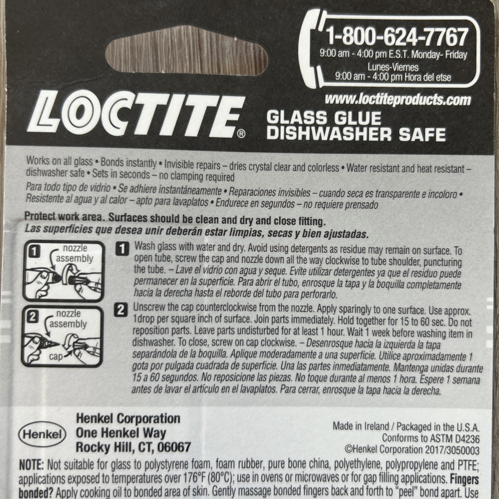 Loctite Glass Super Glue 6 Pak Clear Dishwasher Safe Metal Stained Tinted 233841