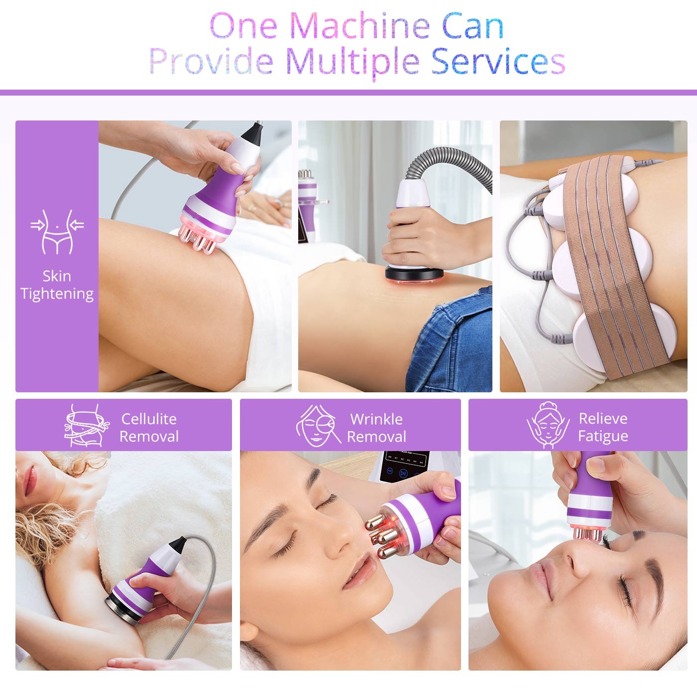 Elite 6 Attachments Beauty Machine for Boost Skin Firmness & Enhance Body Line