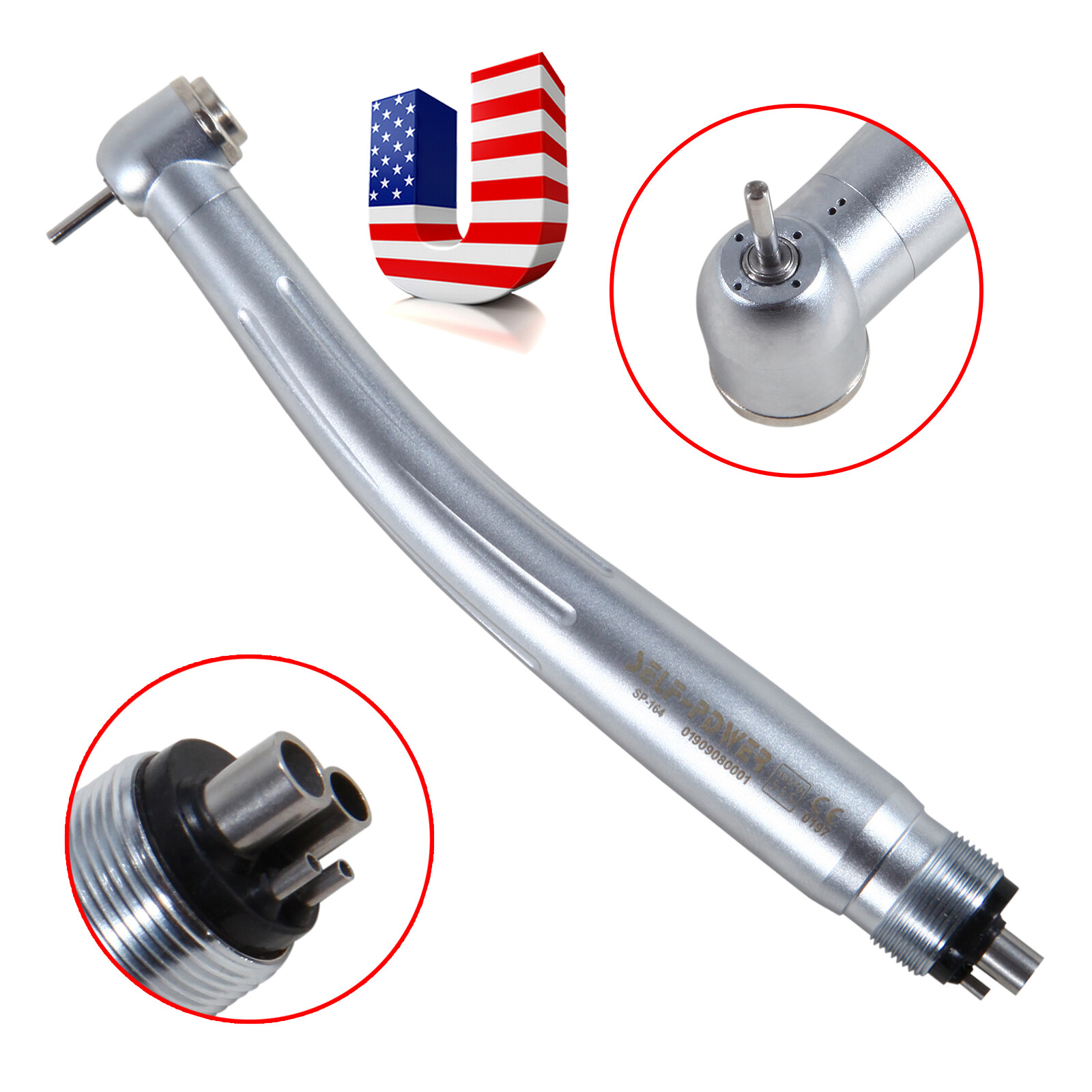 Self Power Dental High Speed Handpiece Air Turbine 4 Hole Fit NSK PANA MAX NADA