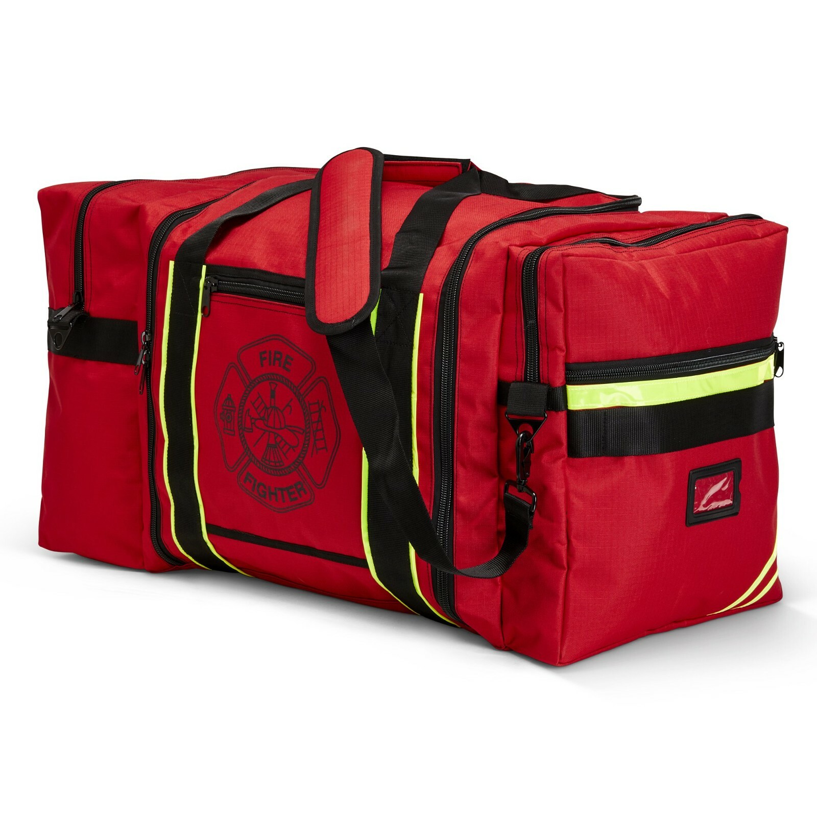 LINE2design Firefighter Jumbo Turnout Gear Bag with Padded Shoulder Strap – Red