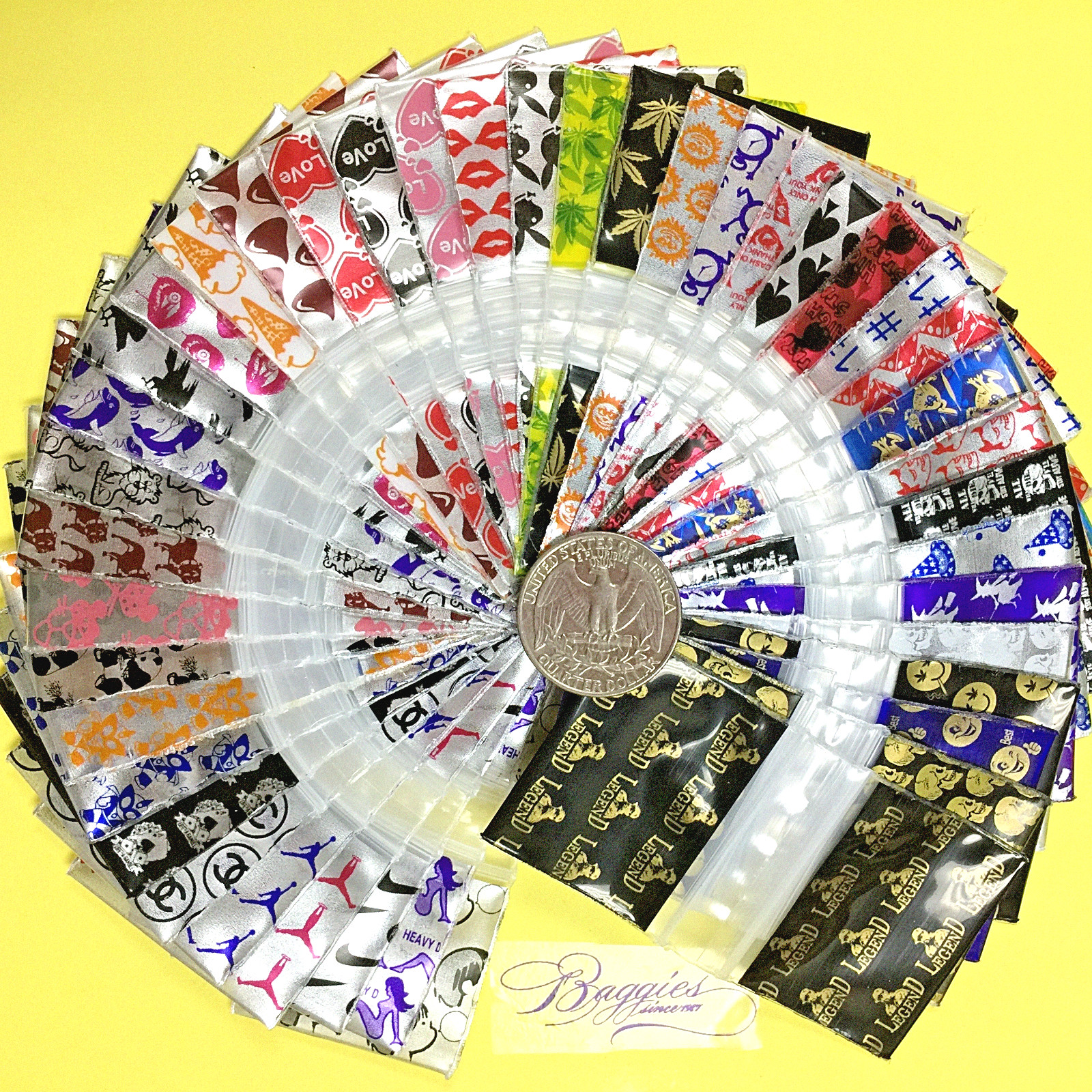 BaggiesSince1987 – 15125 Design Zip Bags 100 PCS METALLIC P CHOOSE, READ DETAILS