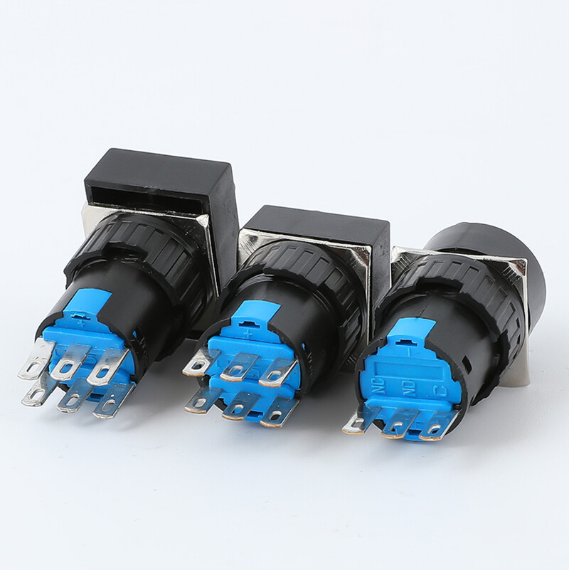 LA16-11X/22X Small 2/3 Gears knob Rotary Switches holding type 16mm 3/6 feet