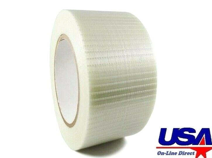 Industrial Fiberglass Filament Clear Transparent Packing Tape 2 Inch x 55 Yards
