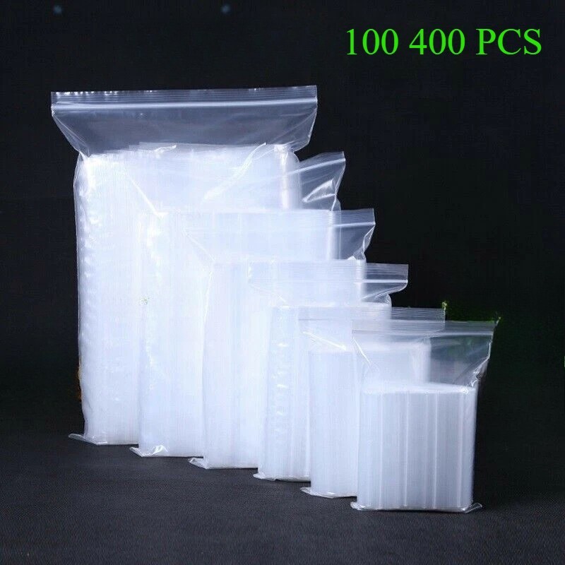 100-400 pcs 14″×17″ Strong Clear Reclosable Zip Plastic Lock Bags Poly Zipper UL