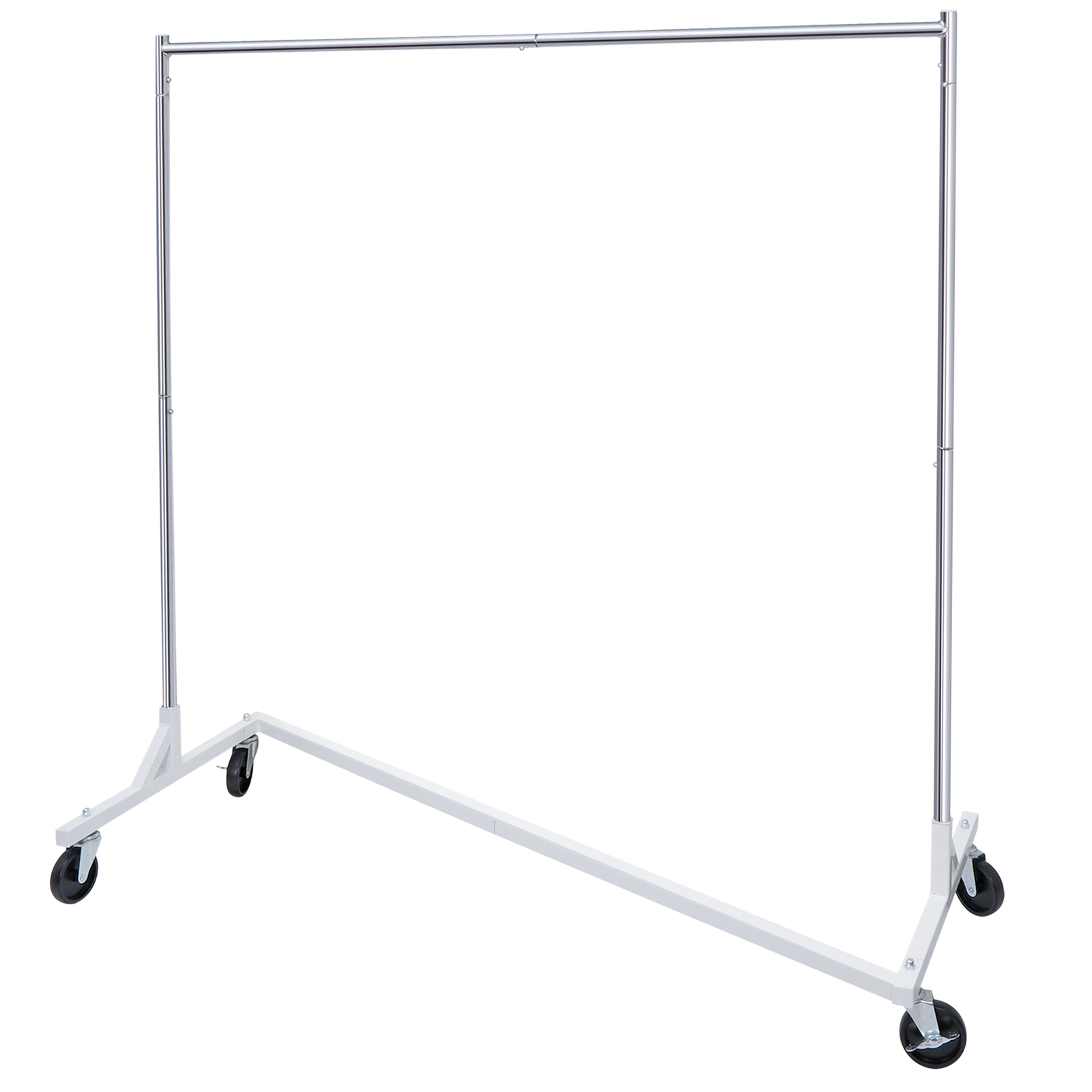 Metal Rolling Clothes Garment Rack Collapsible Clothing Stand Wheels Heavy Duty