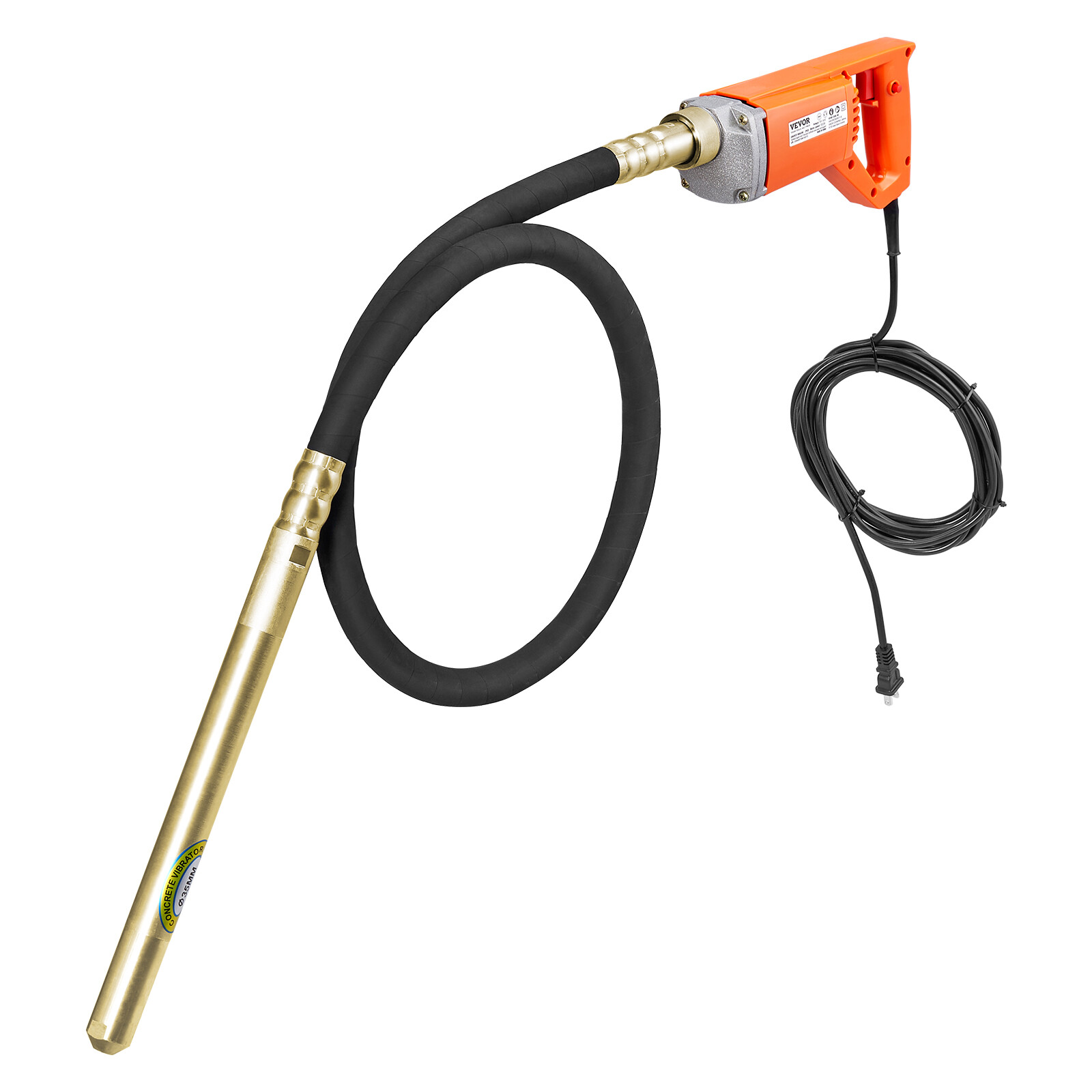 VEVOR Handheld Electric Concrete Vibrator 800W 6.6 feet Shaft Air Bubble Remover