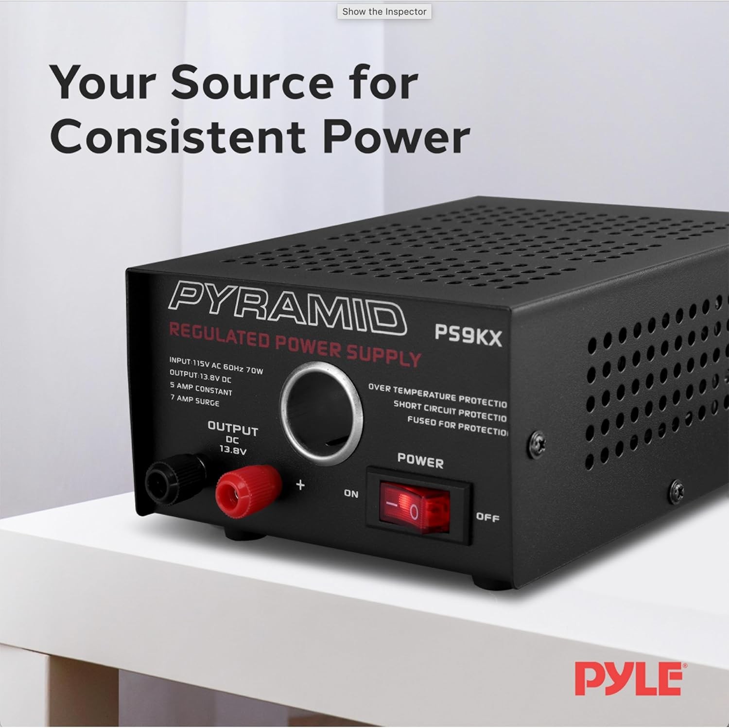 Universal Bench Power Supply-5 Amp Linear Regulated Home Lab Benchtop Converter