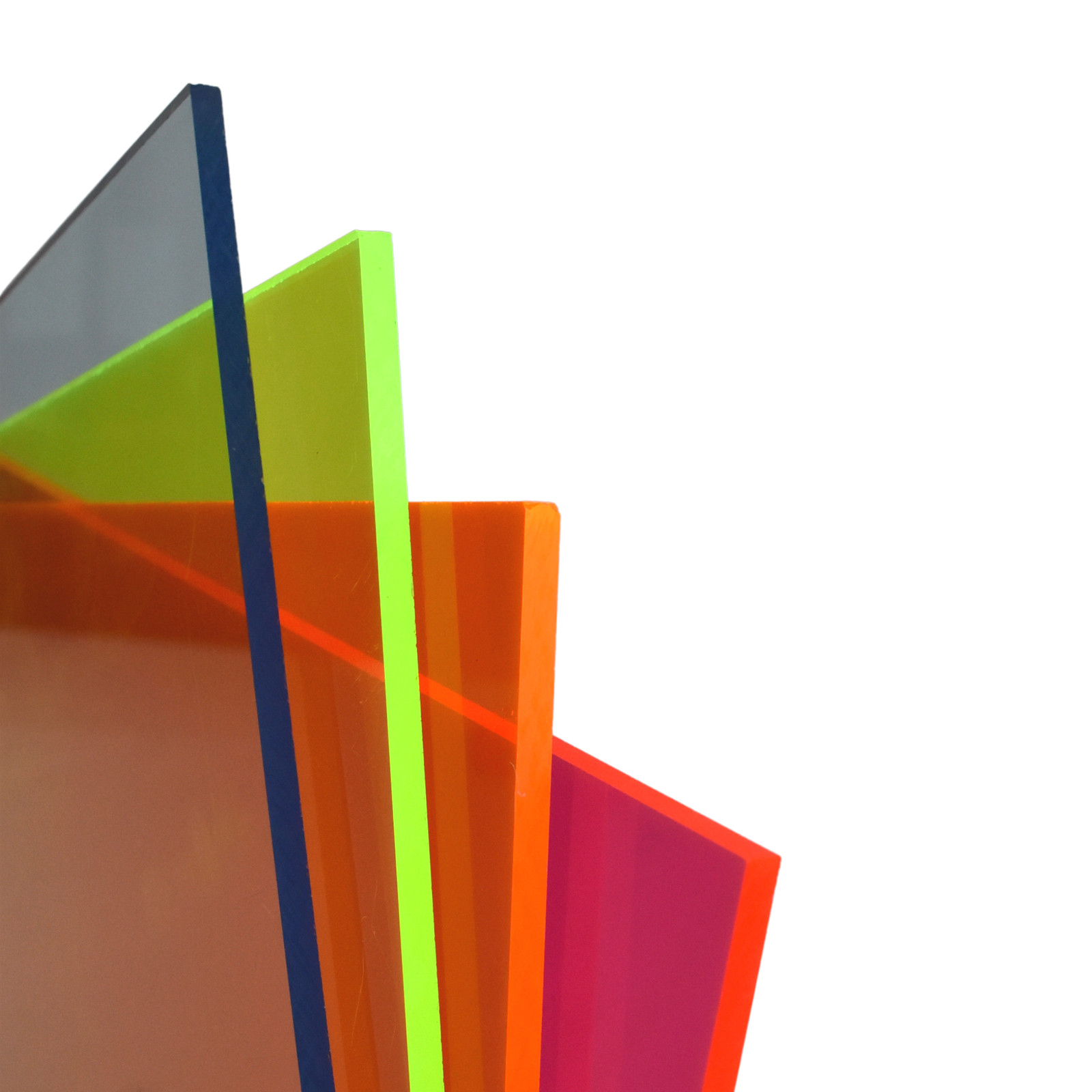 BuyPlastic 9092 Blue Transparent Fluorescent Colored Acrylic 3/16″ x 12″ x 48″
