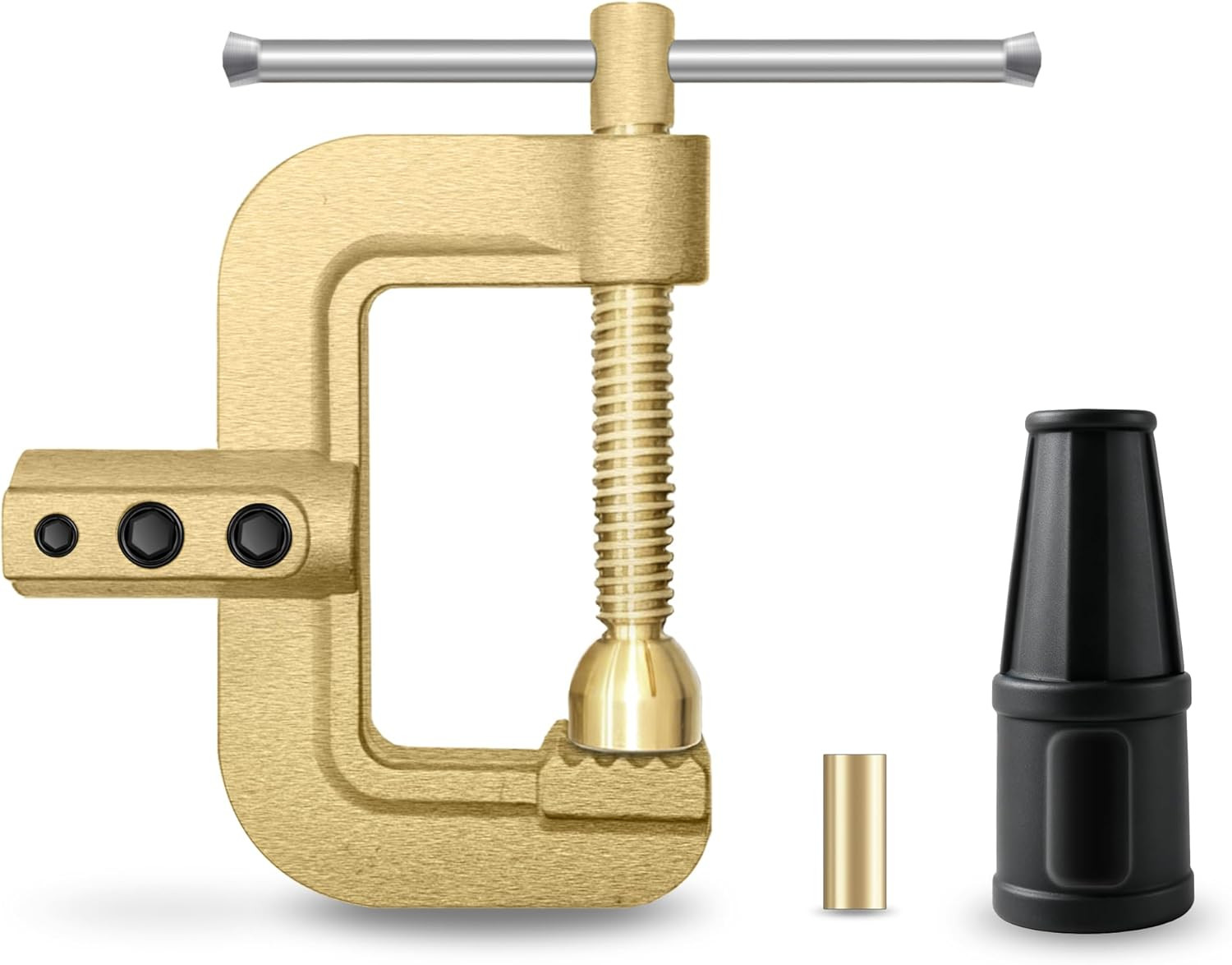 Welding Ground Clamp, Solid Brass Heavy Duty Screw-Lock C-Style Earth Clamp, 400