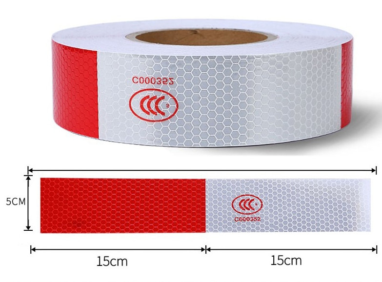 Reflective Tape CONSPICUITY Trailer Safety Warning Sign Auto Truck Red White NEW