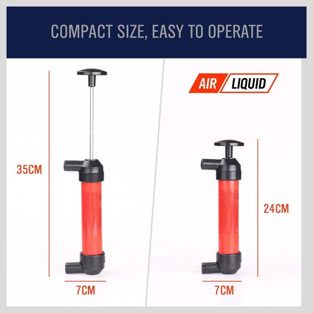 Durable Liquid Transfer Pump with Air Adapter – Red Design, Great for Outdoors