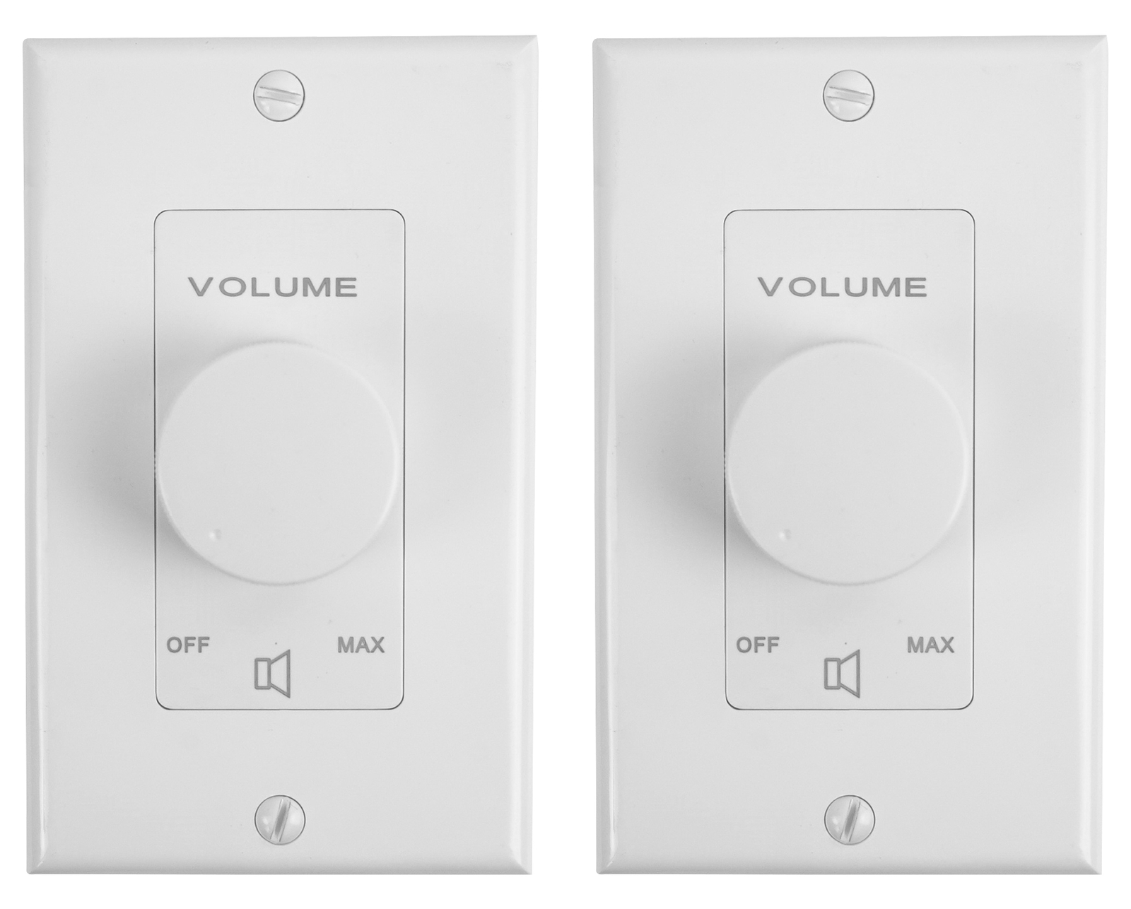 2) Rockville VOL70100 White 100 Watt 70v Wall Volume Control Zone Controllers