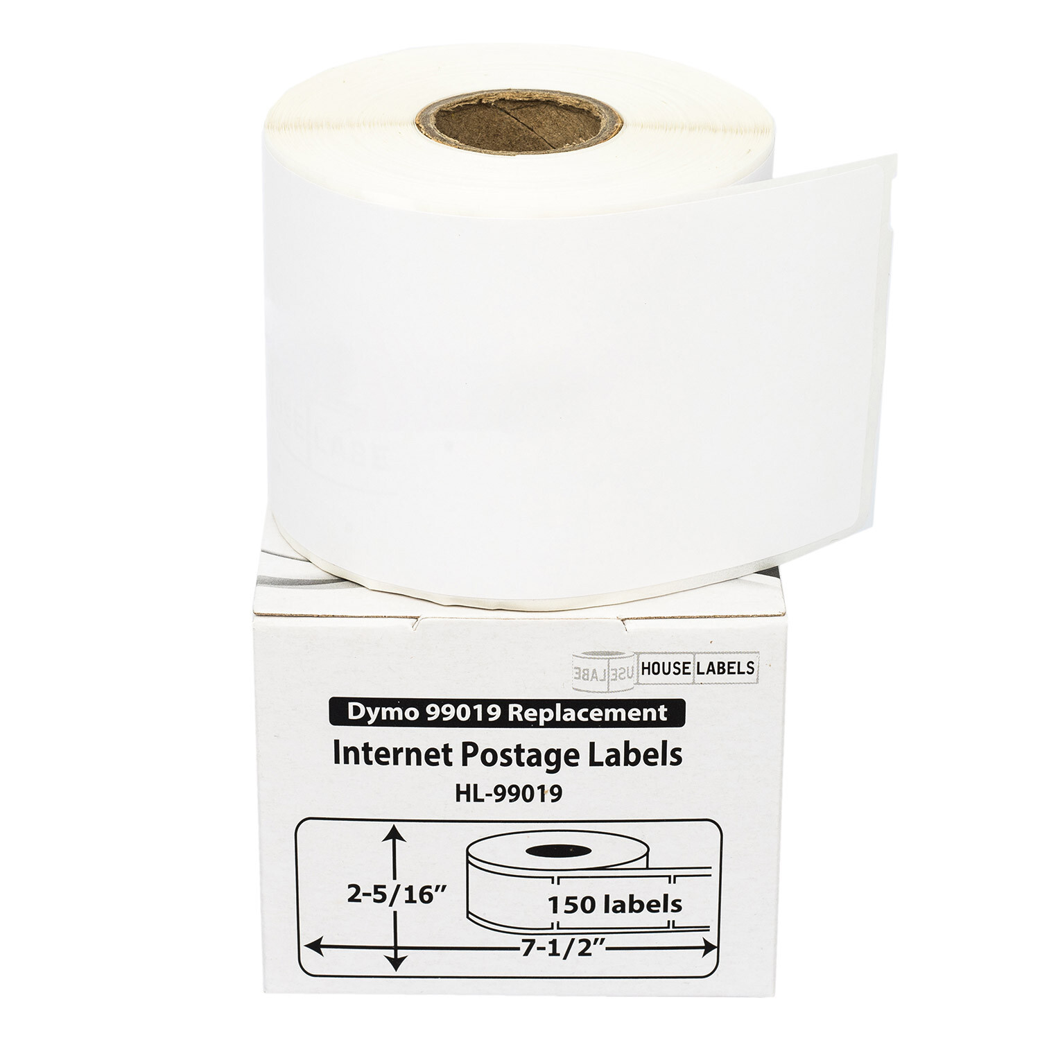 DYMO Compatible 99019 1-Part Direct Thermal Postage Labels – (4) Rolls of 150