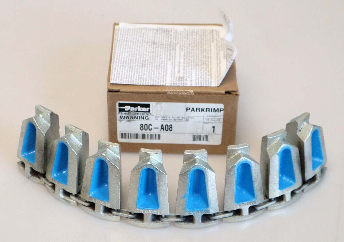 Parker Parkrimp 80C-A08 Crimping Tool Die, 1/2 In, Blue