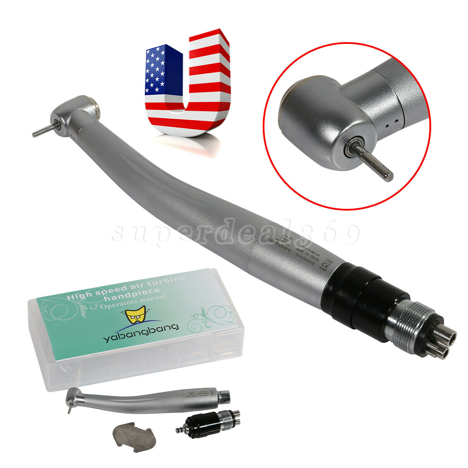 NEW NSK Style Dental High Speed Handpiece + 4 Hole Quick Coupling YBNK4 Dr