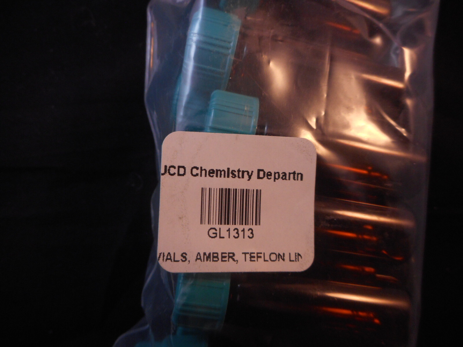 QORPARK Glass 4mL 1 dram Amber Media Storage Vials W/ Cap 13-425 18/Pack