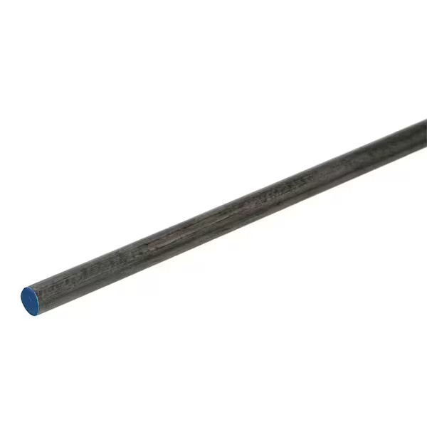 1/2 in. x 3 ft. Steel Round Rod, Solid Plain Steel Bar for Metalworking
